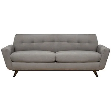 Mid-Century Modern Sofa with Tufted Back